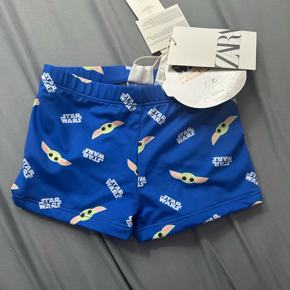 3/$30 NWT Zara Kids Blue Star Wars Baby the Mandalorian/Disney Swimsuit